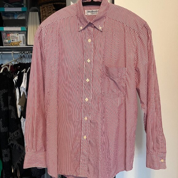 Vintage Burberry striped button down top - Picture 1 of 5